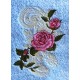 Drap de douche Rose pâle avec motif et prénom